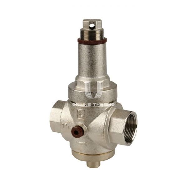 Редуктор давления Itap Europress 143 1 1/2", PN25, 1-6 бар, с присоединением к манометру, никелированный