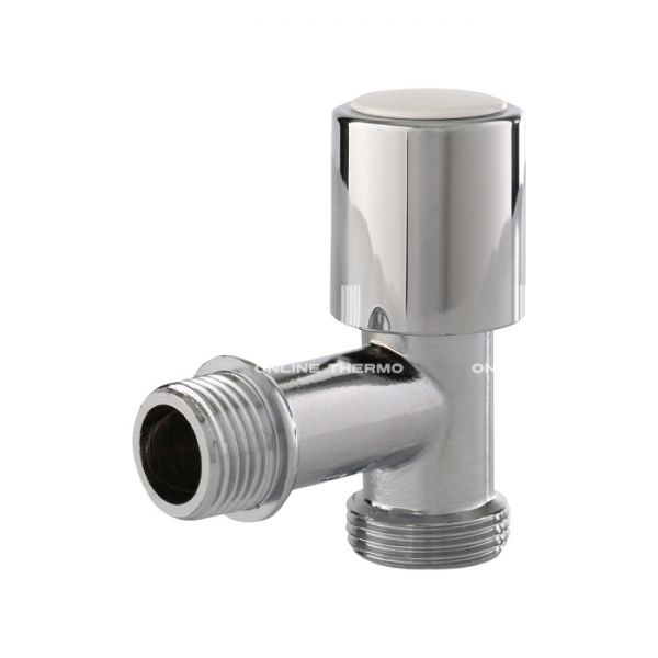 Кран вентильный угловой для сантехнических приборов Itap 2500012 1/2"x 3/4" НР-НР, 250, ручка-барашек