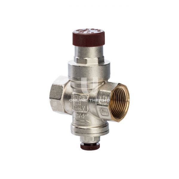 Редуктор давления Itap Minipress 361 3/4", PN15, 1-4 бар, с присоединением к манометру, никелированный