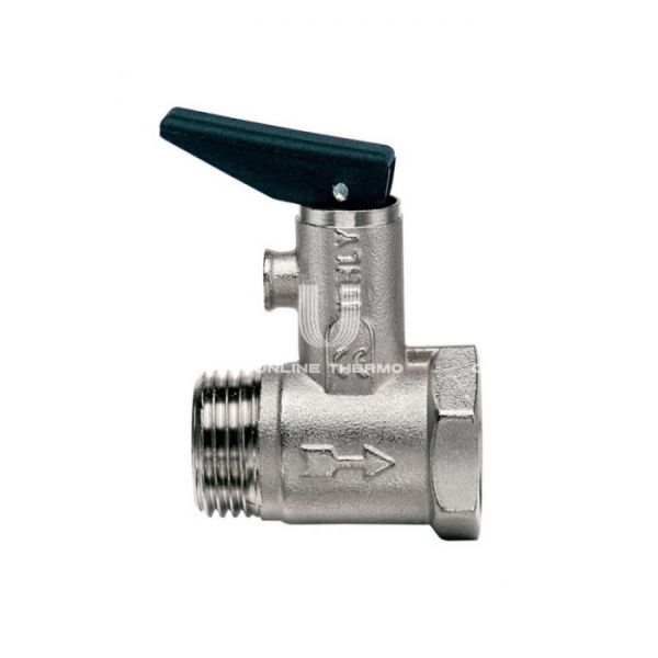 Клапан предохранительный (сбросной) для бойлера Itap 3670012 1/2" ВР-НР, серия 367, 8,5 бар, курковый