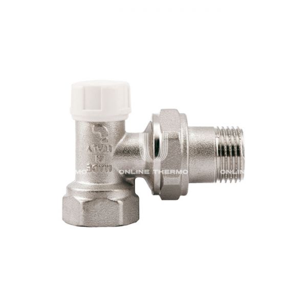 Запорный радиаторный клапан (вентиль) ручной регулировки Itap 3960034 3/4" ВР-НР, серия 396, угловой