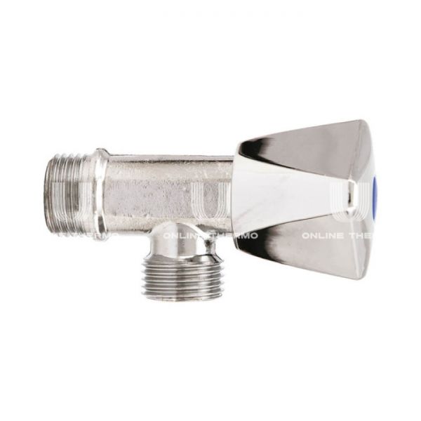 Кран вентильный горизонтальный для сантехнических приборов Itap 4880012, 1/2" НР-НР, 488, ручка-барашек