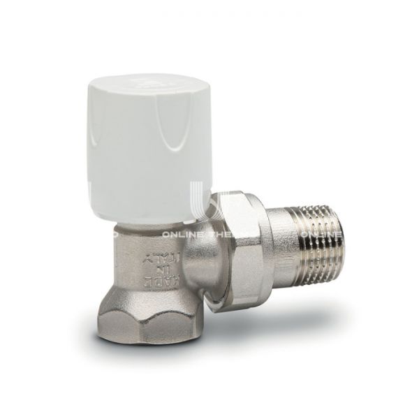 Радиаторный клапан (вентиль) ручной регулировки Luxor Easy RS 102 11022700, 3/4" ВР-НР, угловой, для стальных труб