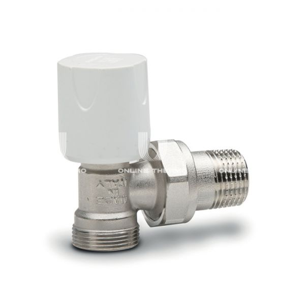 Радиаторный клапан ручной регулировки Luxor 11122100 (67132100), 1/2" НР, угловой, хромированный