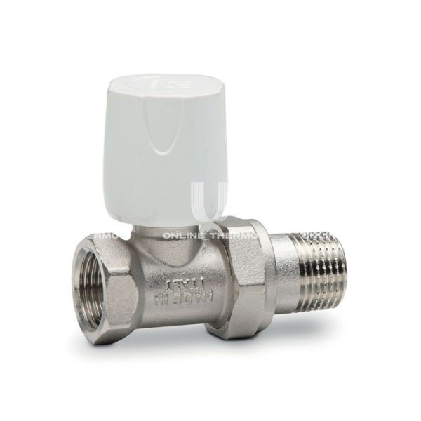 Радиаторный клапан ручной регулировки Luxor 11222100, 1/2" ВР-НР, прямой, хромированный