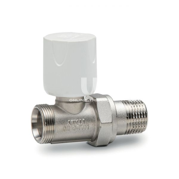 Радиаторный клапан ручной регулировки Luxor 11322100 (67332100), 1/2" НР, прямой, хромированный