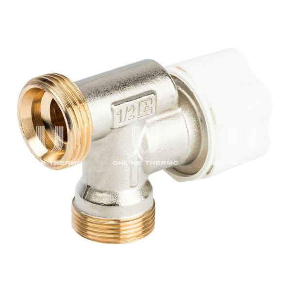 Термостатический клапан (терморегулятор) Luxor 13102100, 1/2" НР, осевой, хромированный, с преднастройкой