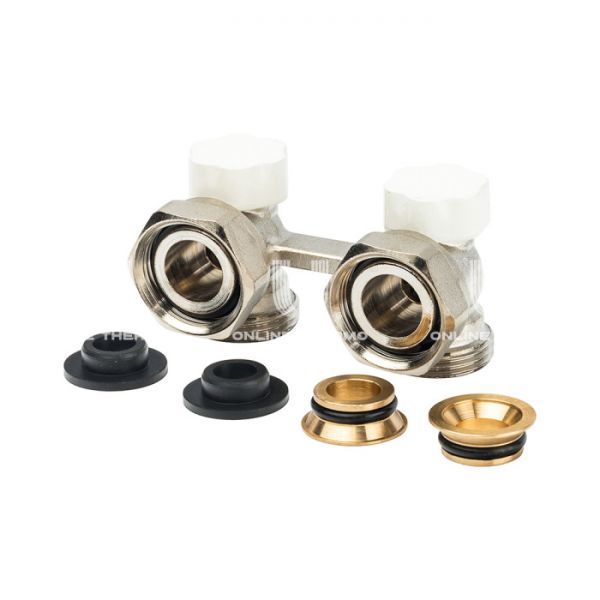 Узел нижнего подключения Luxor 13472701 (69172701), 3/4"х3/4" ЕК НР-НГ, угловой, хромированный