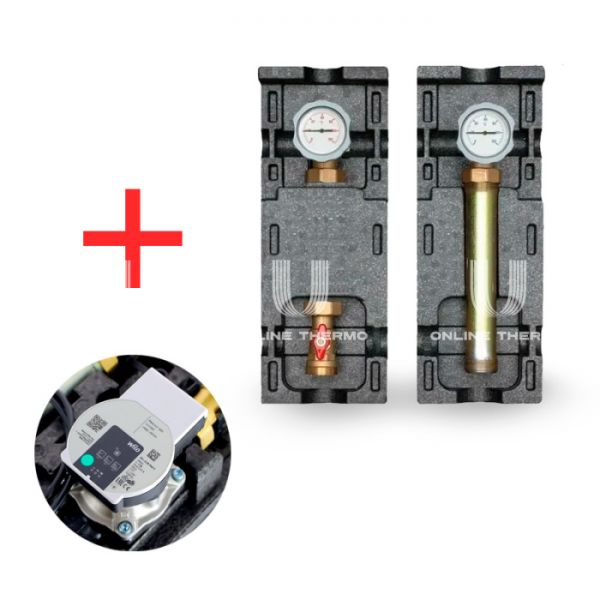 Насосная группа Meibes V-UK M66813.36WI, прямая, DN 25 (1"), с насосом Wilo PARA SC 7.0 180