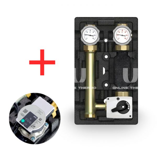 Насосная группа Meibes MK M66831.36WIMRU, смесительная с приводом, DN 25 (1"), с насосом Wilo PARA SC 7.0 180, подача справа