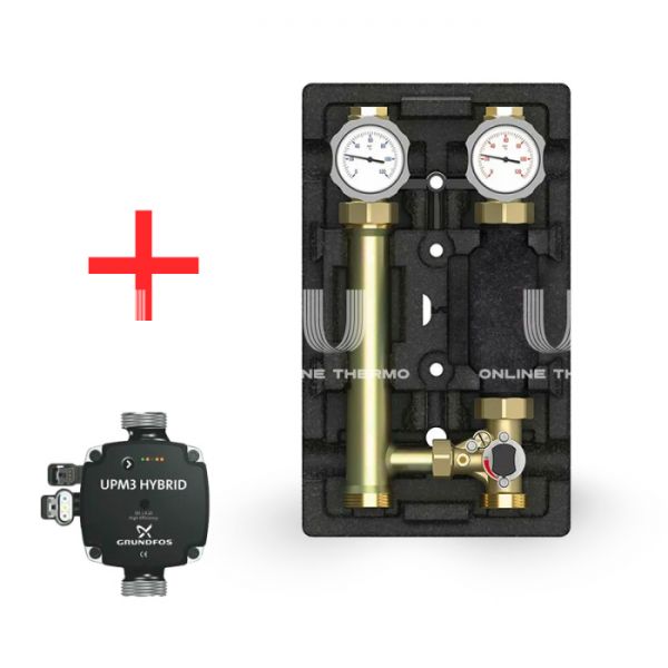 Насосная группа Meibes MK M66832.36, смесительная без привода, DN 32 (1 1-4"), с насосом Grundfos UPM3 Hybrid 25-70 180, подача справа