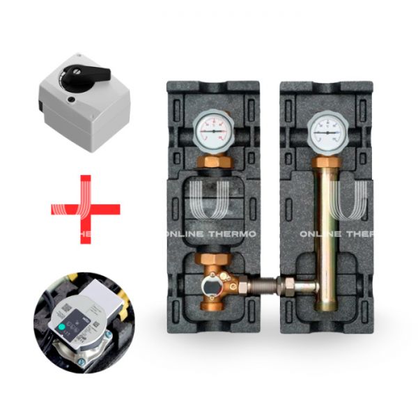 Насосная группа Meibes V-MK M66833.36WIM, смесительная с приводом, DN 25 (1"), с насосом Wilo PARA SC 7.0 180, подача слева