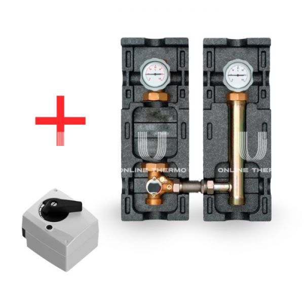 Насосная группа Meibes V-MK M66833EAM, смесительная с приводом, DN 25 (1"), без насоса, подача слева