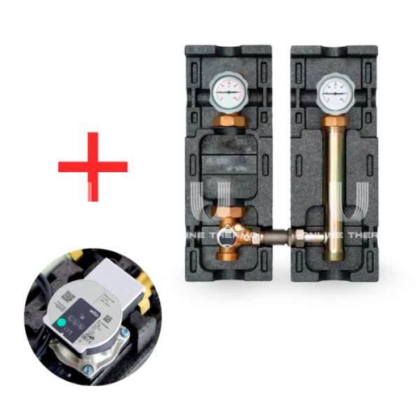 Насосная группа Meibes V-MK M66834.36WI, смесительная без привода, DN 32 (1 1-4"), с насосом Wilo PARA SC 7.0 180, подача слева