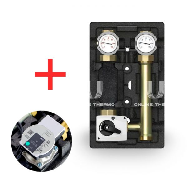 Насосная группа Meibes MK ML66831.36WIMRU, смесительная с приводом, DN 25 (1"), с насосом Wilo PARA SC 7.0 180, подача слева