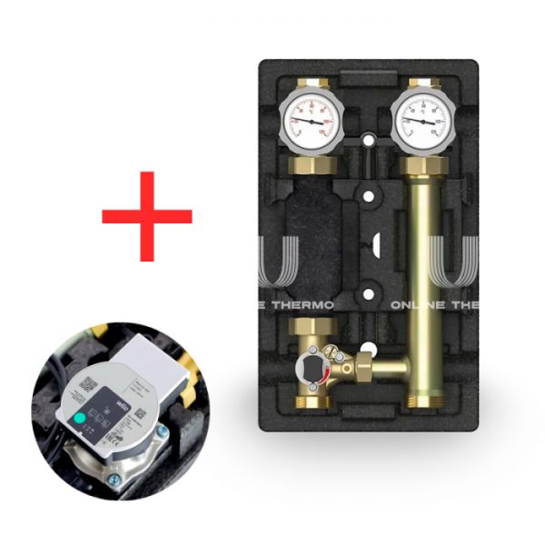 Насосная группа Meibes MK ML66832.36WIRU, смесительная без привода, DN 32 (1 1-4"), с насосом Wilo PARA SC 7.0 180, подача слева