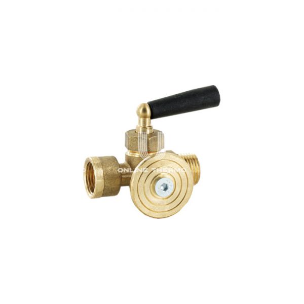 Кран запорный трехходовой OR 1808.015 1/2" ВР-НР, для манометра