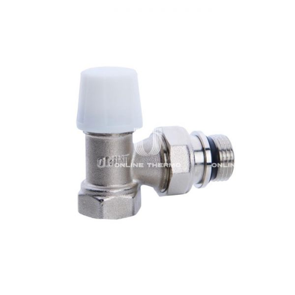Запорный радиаторный клапан ручной Ogint 3/4" ВР, угловой, с антипротечкой