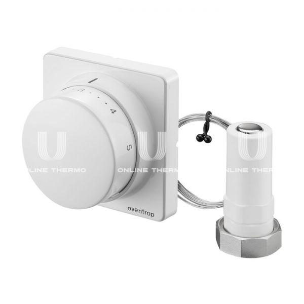 Термостатическая головка (термостат) Oventrop Uni FHU 1012595, M30х1.5, с дистанционным управлением, белая, 2 м