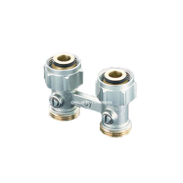 Узел нижнего подключения Oventrop 1015813, 3/4"ЕК НГ-НР, Multiflex F, прямой, с подключением ЕК