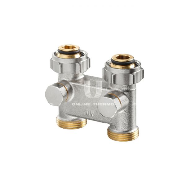 Узел нижнего подключения Oventrop 1016362, 3/4"х3/4"ЕК НГ-НР, прямой, с подключением ЕК