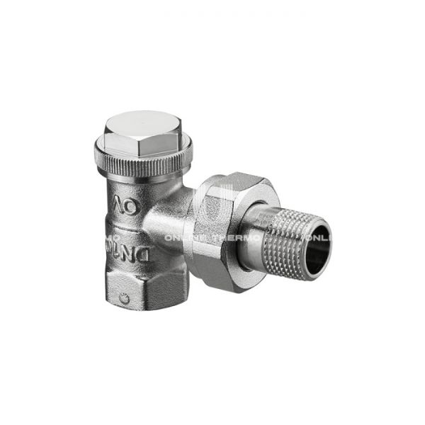 Запорный радиаторный клапан (вентиль) ручной регулировки Oventrop 1090363, DN20, 3/4" ВР-НР, Combi 3, угловой