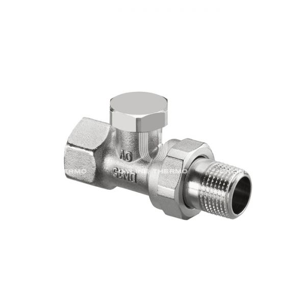 Запорный радиаторный клапан (вентиль) ручной регулировки Oventrop 1091161, DN10, 3/8" ВР-НР, Combi 2, прямой