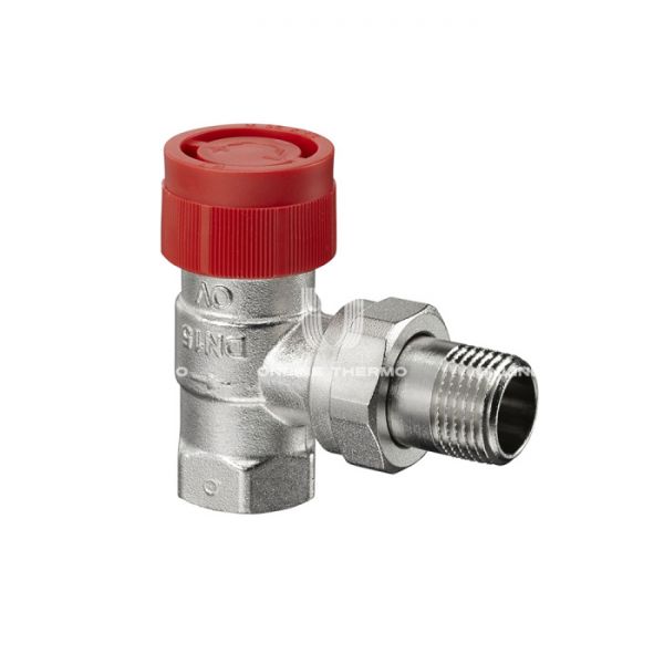 Термостатический клапан (терморегулятор) Oventrop 1180603, DN10, 3/8" ВР-НР, серия AF, угловой, с преднастройкой