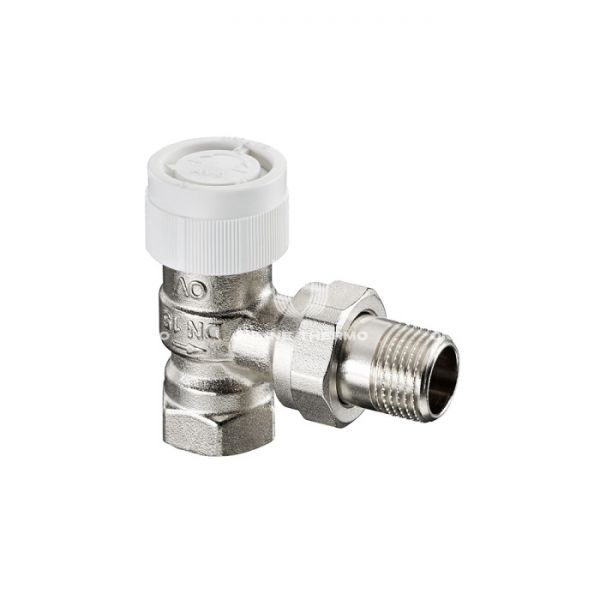 Термостатический клапан (терморегулятор) Oventrop 1183708, DN25, 1" ВР-НР, серия AV9, угловой, с преднастройкой