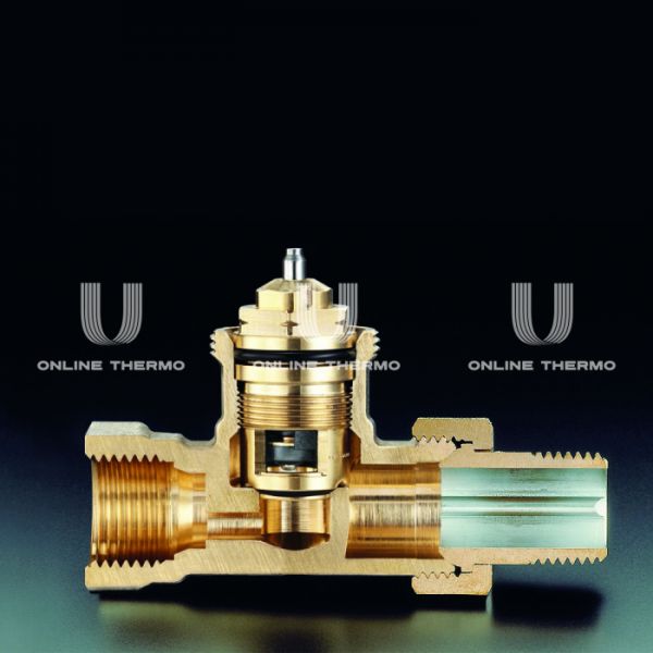 Термостатический клапан (терморегулятор) Oventrop 1183806, DN20, 3/4" ВР-НР, серия AV9, прямой, с преднастройкой