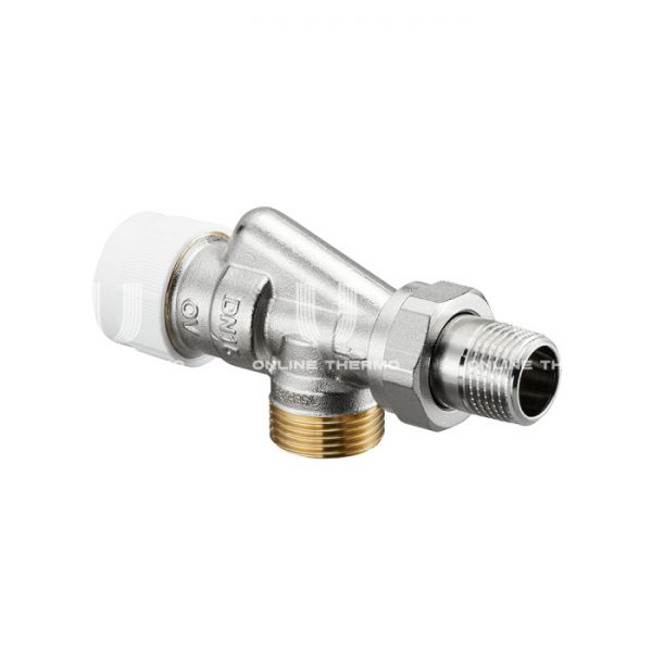 Термостатический клапан (терморегулятор) Oventrop 1183942, DN15, 1/2"х3/4"EK НР-НР, серия AV9, осевой, с подключением ЕК, с преднастройкой