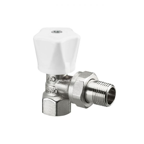 Радиаторный клапан (вентиль) ручной регулировки Oventrop 1190506,  DN20, 3/4" ВР-НР, серия HR, угловой, хромированный