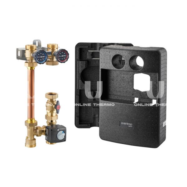 Насосная группа Oventrop Regumat M3-180 plus 1355270, смесительная с приводом, DN 32 (1 1-4"), без насоса, доп. шаровый кран, подача справа
