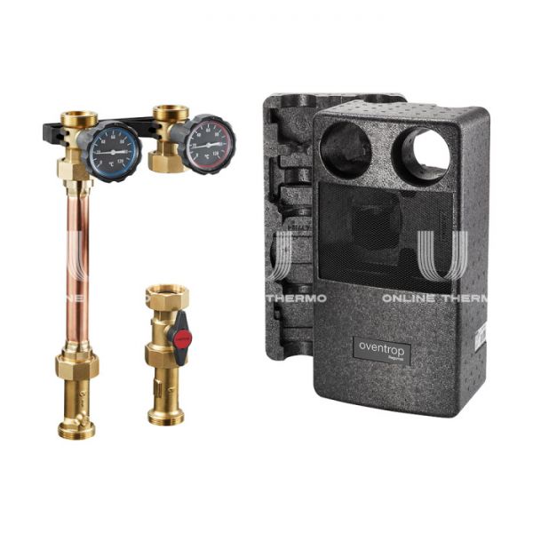 Насосная группа Oventrop Regumat S-180 1357070, прямая, DN 25 (1"), без насоса, доп. шаровый кран