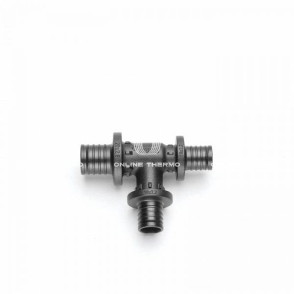 Тройник с уменьшенными боковым и торцевым проходами Rehau Rautitan PX 11600841001, 25?20?16 мм, аксиальный