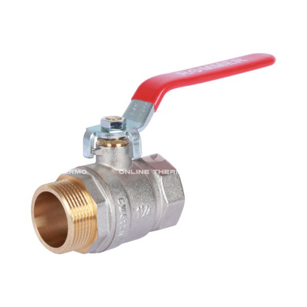 Кран шаровый Rommer RBV-0002-0210332, 1 1/4" ВР-НР, стандартный, ручка-рычаг