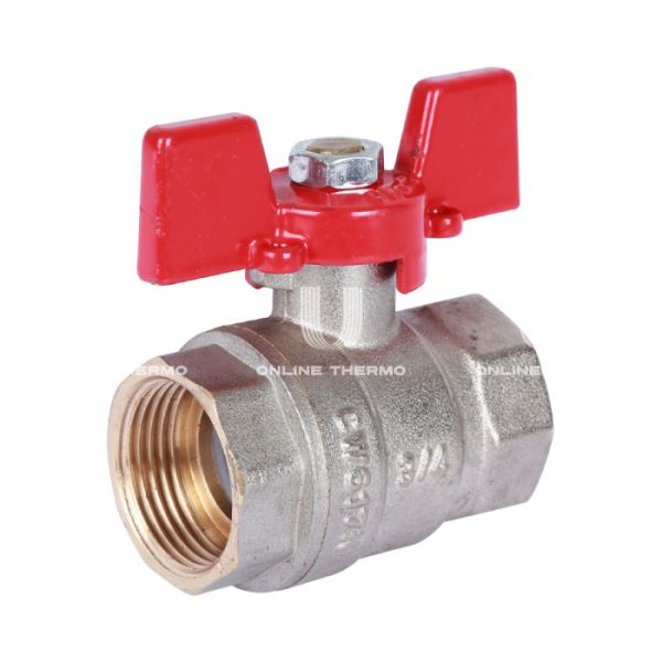 Кран шаровый Rommer RBV-0003-0110220, 3/4" ВР-ВР, стандартный, ручка-бабочка
