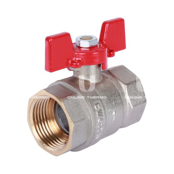 Кран шаровый Rommer RBV-0003-0110225, 1" ВР-ВР, стандартный, ручка-бабочка