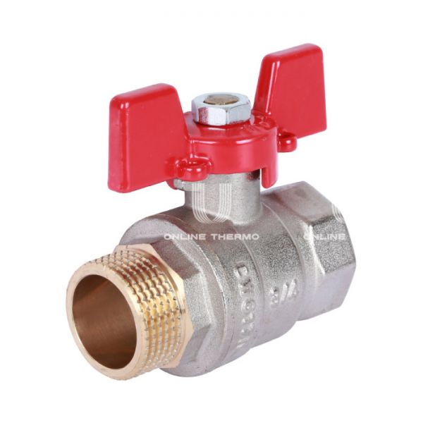 Кран шаровый Rommer RBV-0004-0210225, 1" ВР-НР, стандартный, ручка-бабочка
