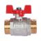 Кран шаровый Rommer RBV-0007-0410232, 1 1/4" НР-НР, стандартный, ручка-бабочка