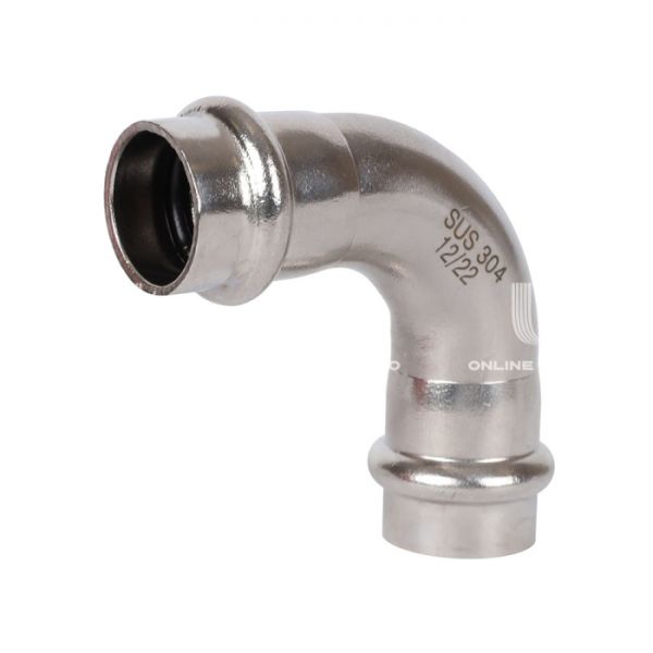 Угольник (угол) 90° двураструбный Rommer RSS-0003-000018, 18 мм, пресс-обжим