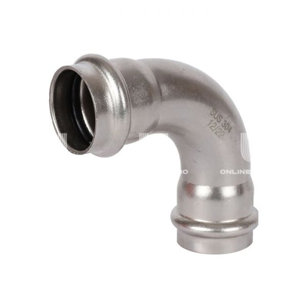 Угольник (угол) 90° двураструбный Rommer RSS-0003-000028, 28 мм, пресс-обжим