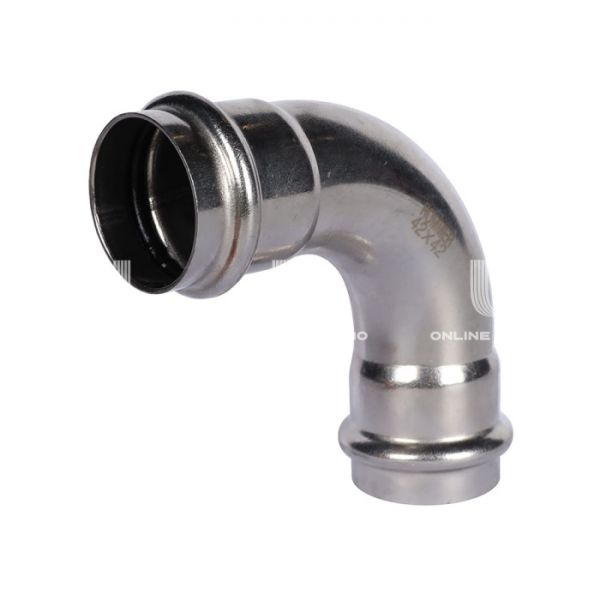 Угольник (угол) 90° двураструбный Rommer RSS-0003-000042, 42 мм, пресс-обжим