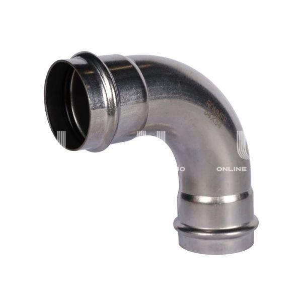 Угольник (угол) 90° двураструбный Rommer RSS-0003-000054, 54 мм, пресс-обжим