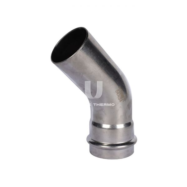 Угольник (угол) 45° однораструбный Rommer RSS-0004-000054, 54 мм, пресс-обжим