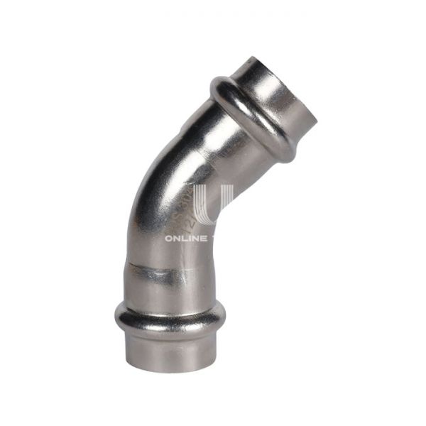 Угольник (угол) 45° двураструбный Rommer RSS-0005-000018, 18 мм, пресс-обжим