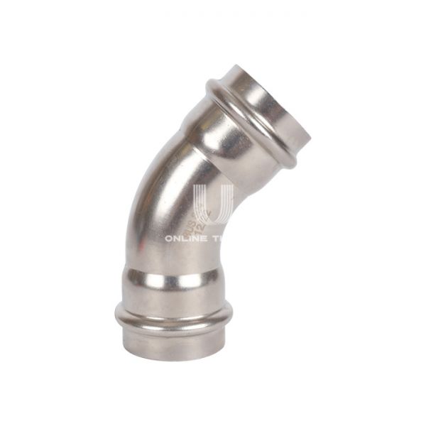 Угольник (угол) 45° двураструбный Rommer RSS-0005-000035, 35 мм, пресс-обжим