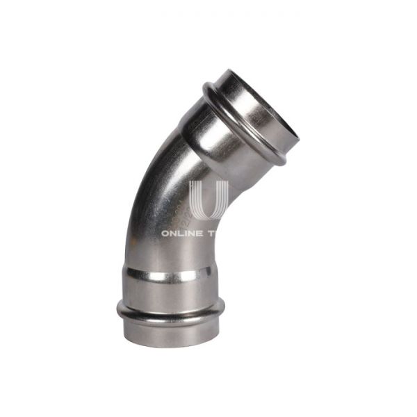 Угольник (угол) 45° двураструбный Rommer RSS-0005-000054, 54 мм, пресс-обжим