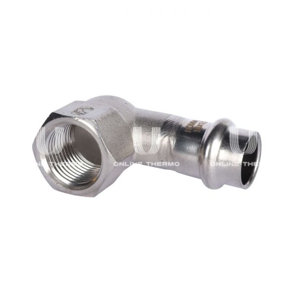 Угольник-вставка переходной однораструбный с внутренней резьбой Rommer RSS-0009-001512, 1/2"?15 мм, пресс-обжим