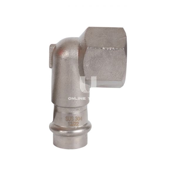 Угольник-вставка переходной однораструбный с внутренней резьбой Rommer RSS-0009-001834, 3/4"?18 мм, пресс-обжим